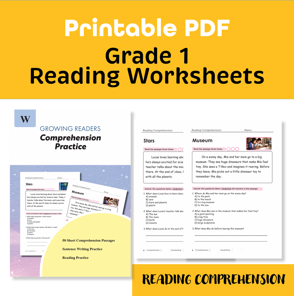 Reading Comprehension Grade 1 Level