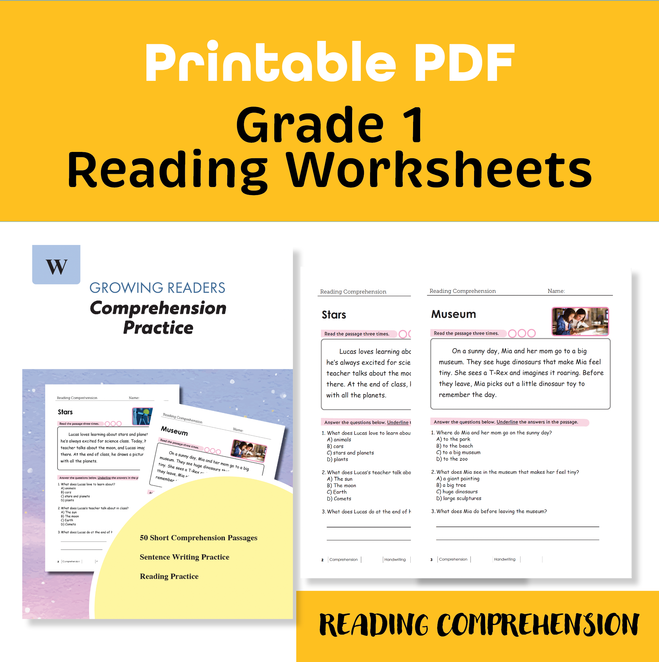 Reading Comprehension Grade 1 Level