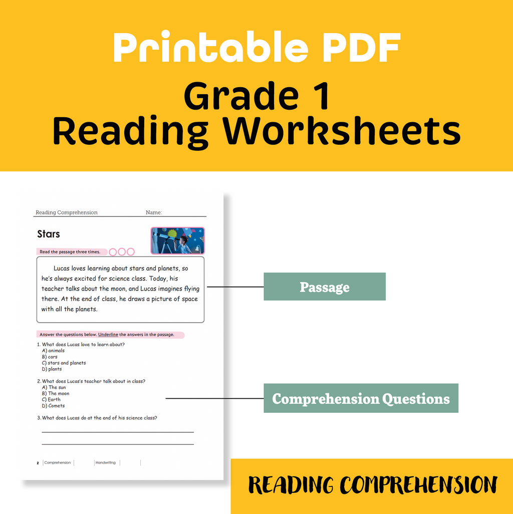 Reading Comprehension Grade 1 Level